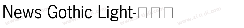 News Gothic Light字体转换